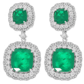 Sterling Silver Semi Mount Earrings Setting Cushion CU 12X12 8X8mm - Syzjewelry